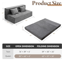 HOMFINE Folding Sofa Bed