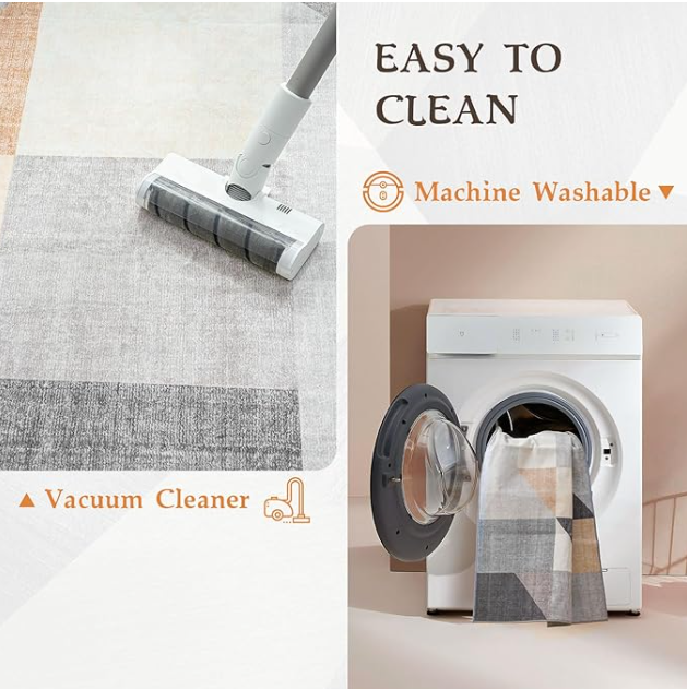 HOMFINE Washable Area Rug