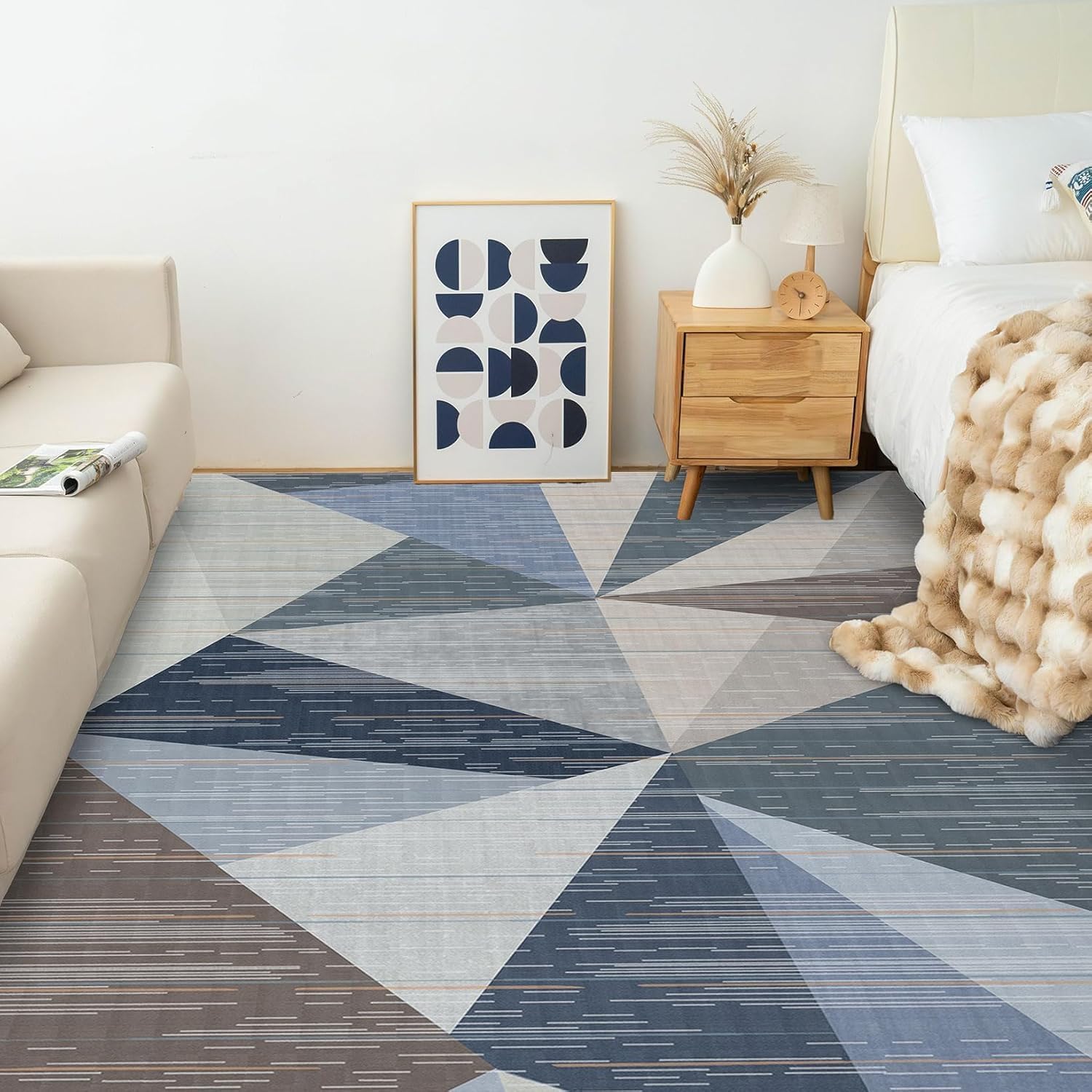 HOMFINE Washable Modern Area Rug